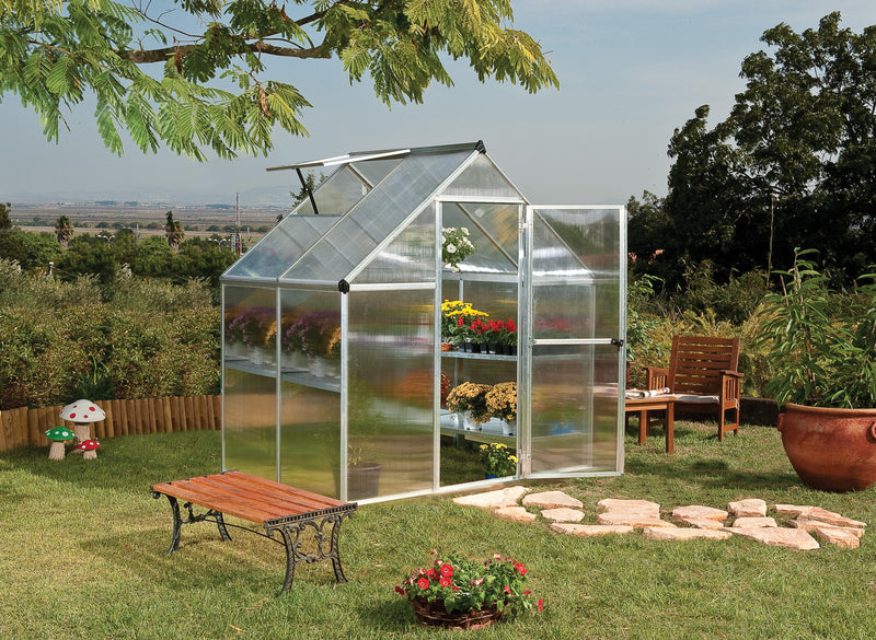 Palram - Canopia | Mythos 6' x 4' Greenhouse - Silver HG5005