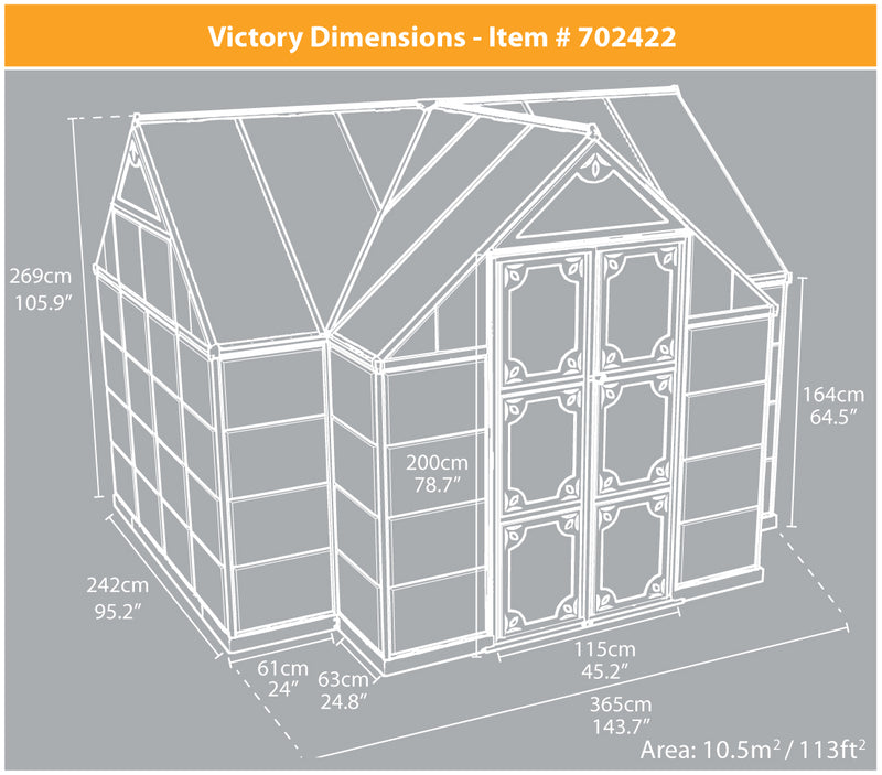 Palram - Canopia | Chalet 12' x 10' Greenhouse HG5400