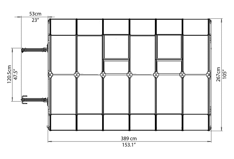 Palram - Canopia | Prestige 8' x 12' Greenhouse HG7312