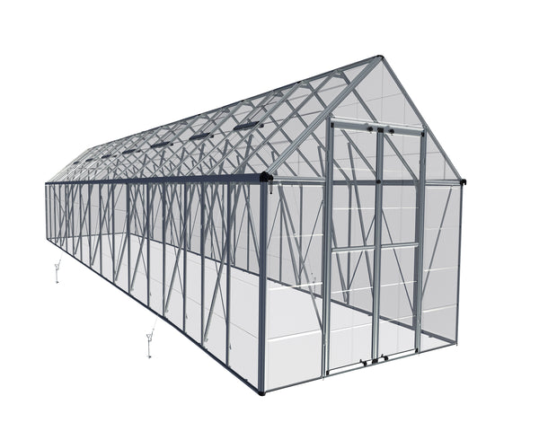 Palram - Canopia | Snap & Grow 8' x 32' Greenhouse - Silver