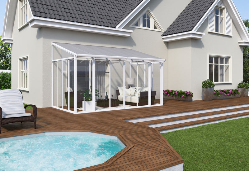 Palram - Canopia | SanRemo 10' x 18' Patio Enclosure - White with Screen Doors (6) HG9067