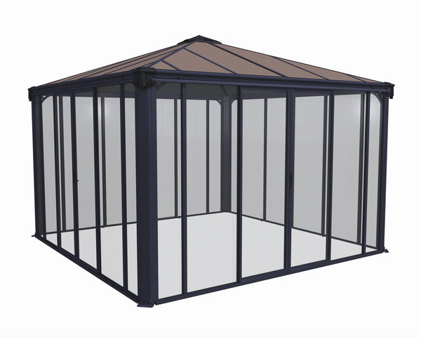 Palram - Canopia | Ledro Gazebo 12 x 12 Gazebo Gray/Brnze HG9192