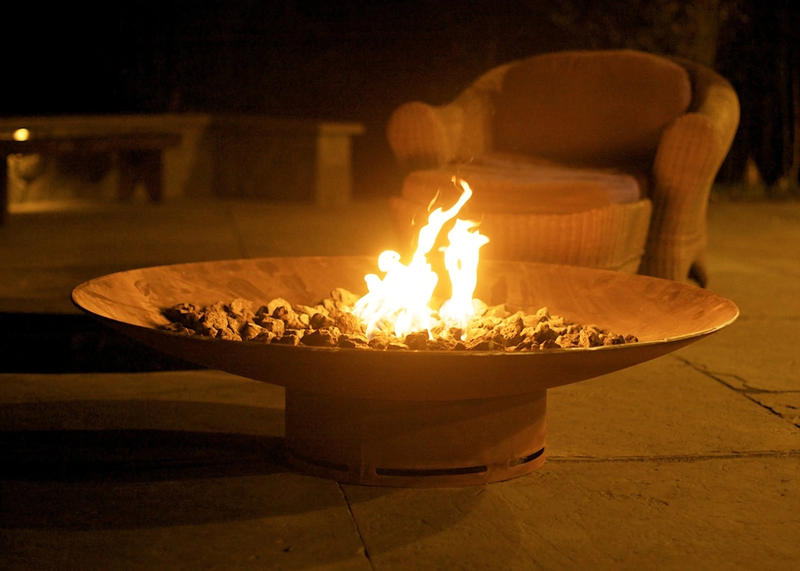 Fire Pit Art Asia 60" | Electric Fire Pit | Propane Fire Pit | Natural Gas Fire Pit | Round Fire Pit | 180,000 BTUs Fire Pit