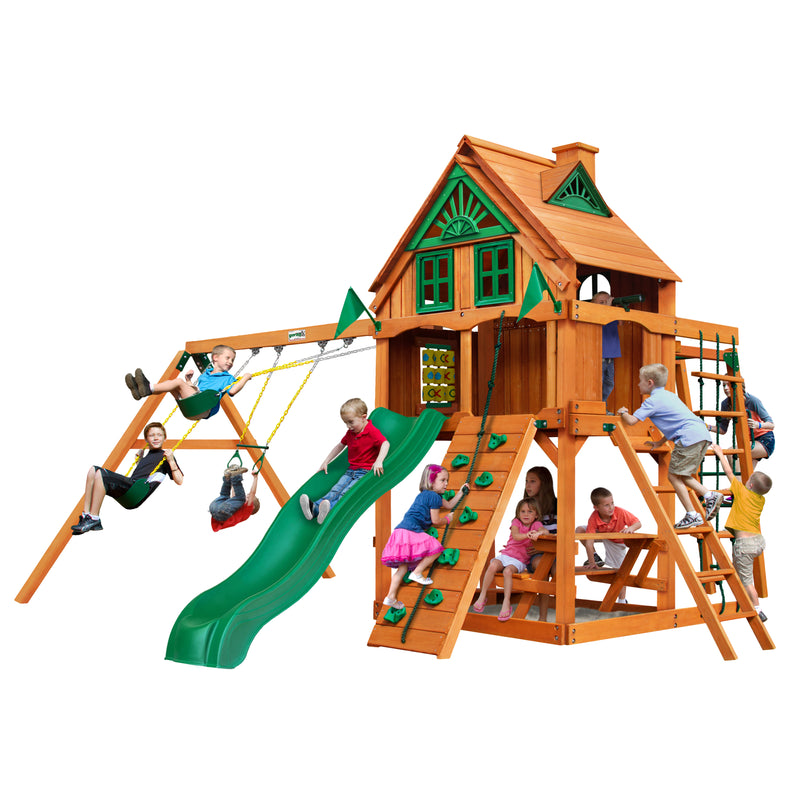 Gorilla Navigator Treehouse w/ Fort Add-On & Amber Posts